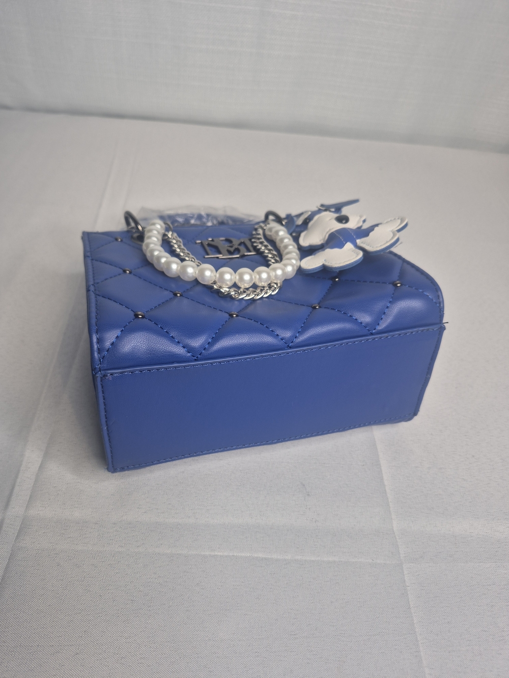 Badgley Mischka Royale Blue Handbag NWT - Picture 8 of 13